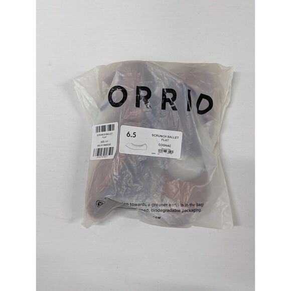 Torrid NWT Size 6.5 Cognac Faux Leather Ballet scrunch flats - Picture 8 of 9